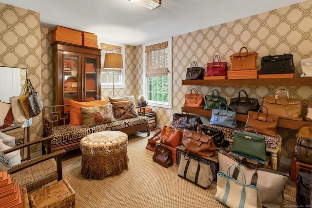 35 Old Redding Rd, Easton, CT 06612 - living area featuring wallpapered walls