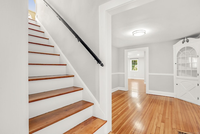 61 Longview Ave, Fairfield, CT 06824 - staircase with baseboards and wood-type flooring