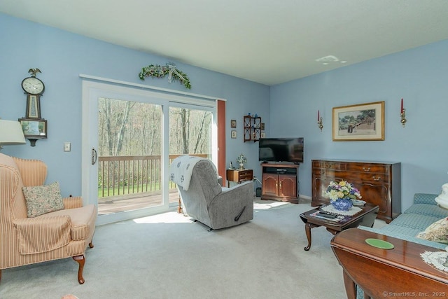 view of carpeted living room