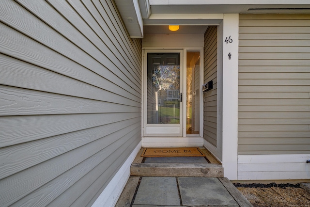 view of doorway to property