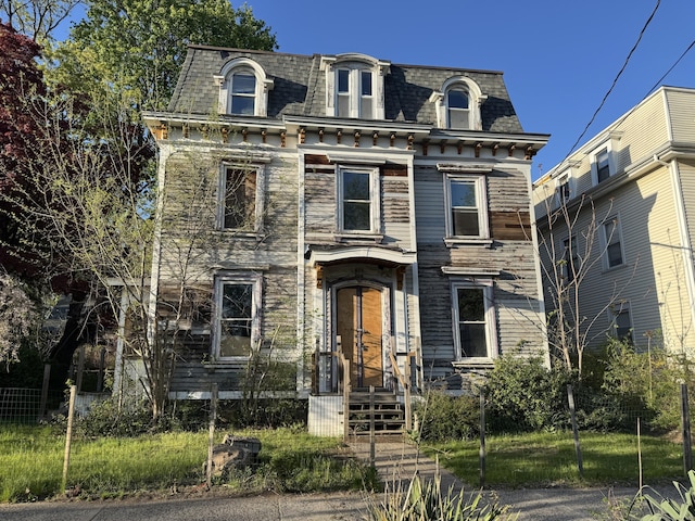 727 Elm St, New Haven, CT 06511 - victorian home featuring fence private yard and mansard roof
