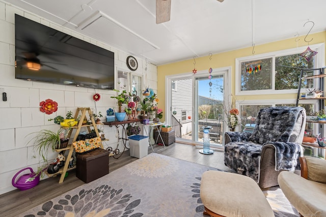 9 Berkshire Dr, Danbury, CT 06811 - living room with a ceiling fan and wood finished floors