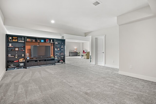 14 Enclave Cir Unit 14, Newtown, CT 06470 - living area with carpet flooring, recessed lighting, baseboards, and visible vents