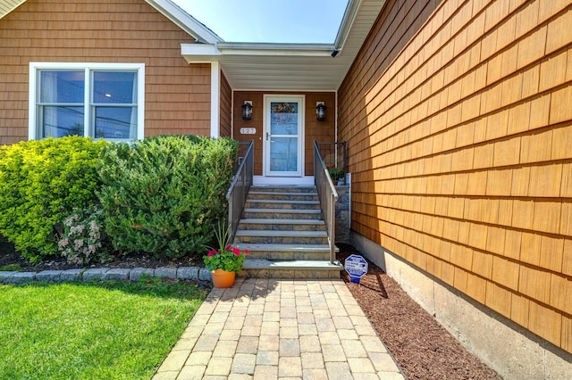 view of exterior entry
