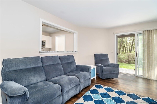 20 E Pembroke Rd Unit 36, Danbury, CT 06811 - living room with dark wood-style flooring