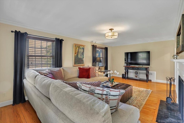 496 Foote Rd, Glastonbury, CT 06073 - living room featuring ornamental molding and baseboards