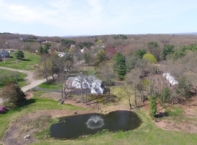 496 Foote Rd, Glastonbury, CT 06073 - drone / aerial view featuring a water view