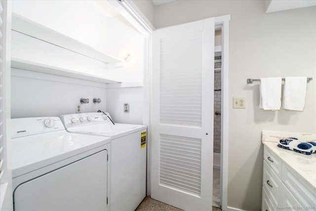79 Heritage Vlg Unit B, Southbury, CT 06488 - washroom with baseboards, laundry area, and washer and clothes dryer
