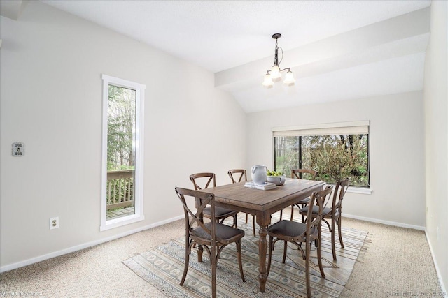 79 Heritage Vlg Unit B, Southbury, CT 06488 - dining area with light colored carpet, a notable chandelier, and baseboards