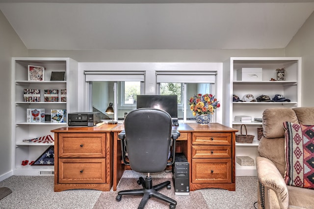 office area featuring visible vents
