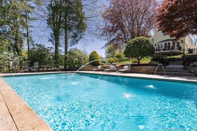 swimming pool with fence