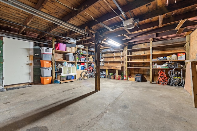 view of basement