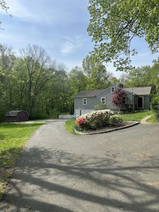 view of asphalt driveway