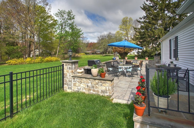 187 Sport Hill Rd, Easton, CT 06612 - view of yard with fence, outdoor dining space, and a patio area