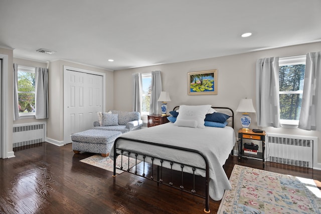 187 Sport Hill Rd, Easton, CT 06612 - bedroom with visible vents, radiator, and multiple windows