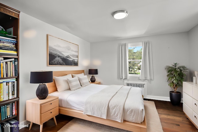 187 Sport Hill Rd, Easton, CT 06612 - bedroom featuring dark wood-type flooring, radiator, and baseboards