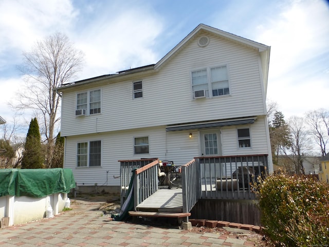 56 Hoadley St, Naugatuck, CT 06770 - rear view of property featuring a wooden deck
