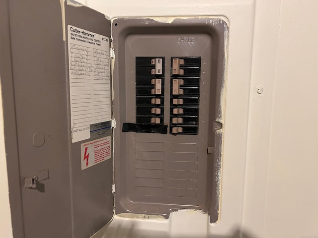 utility room with electric panel