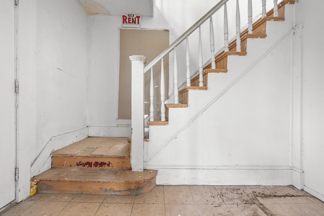view of stairway