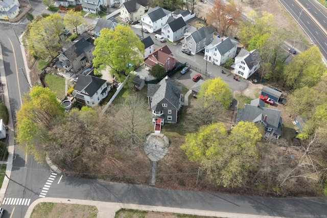 bird's eye view with a residential view