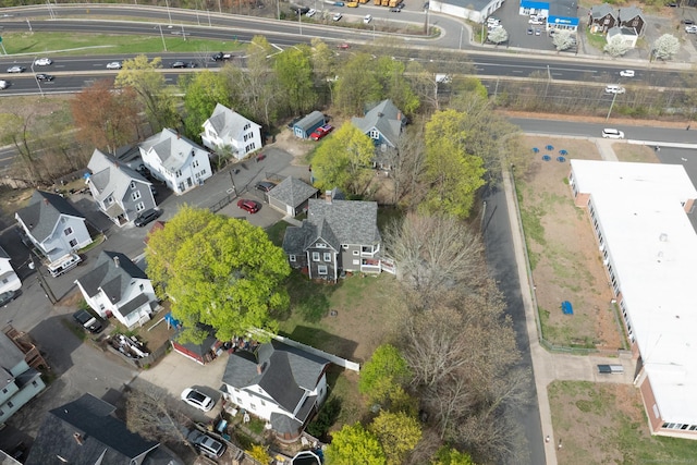 aerial view with a residential view