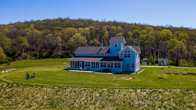 34 Knibloe Hill Rd, Sharon, CT 06069 - bird's eye view with a forest view