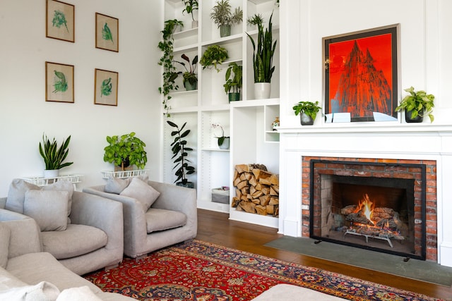 34 Knibloe Hill Rd, Sharon, CT 06069 - living room with a fireplace and wood finished floors