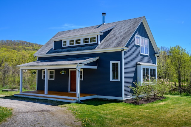 34 Knibloe Hill Rd, Sharon, CT 06069 - bungalow-style home featuring covered porch and a front yard