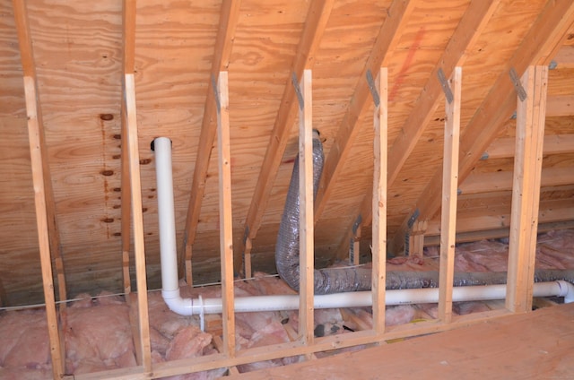view of attic