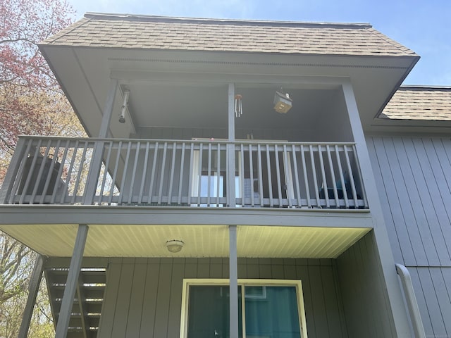 55 Virginia Ave Apt C, Groton, CT 06340 - rear view of property with roof with shingles and a balcony