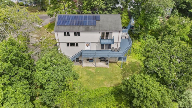 117 Mansfield Grove Rd, East Haven, CT 06512 - aerial view of property and surrounding area with a tree filled landscape