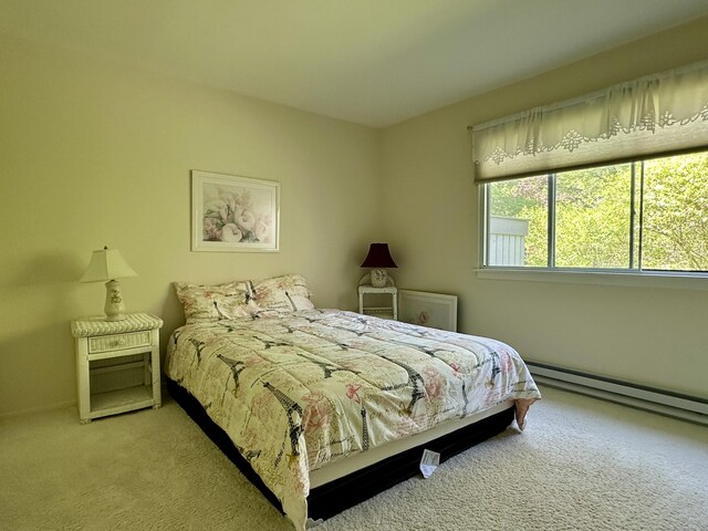 336 Heritage Vlg Unit B, Southbury, CT 06488 - carpeted bedroom featuring a baseboard radiator