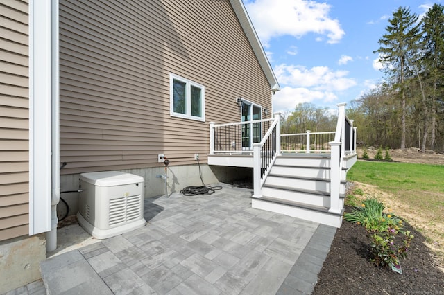 view of patio with a wooden deck
