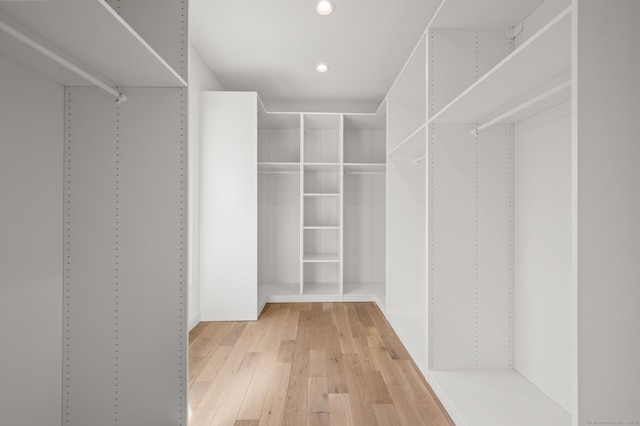 spacious closet with hardwood / wood-style floors