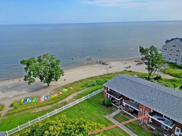 53 E Broadway Unit D, Milford, CT 06460 - bird's eye view with a view of the beach and a water view