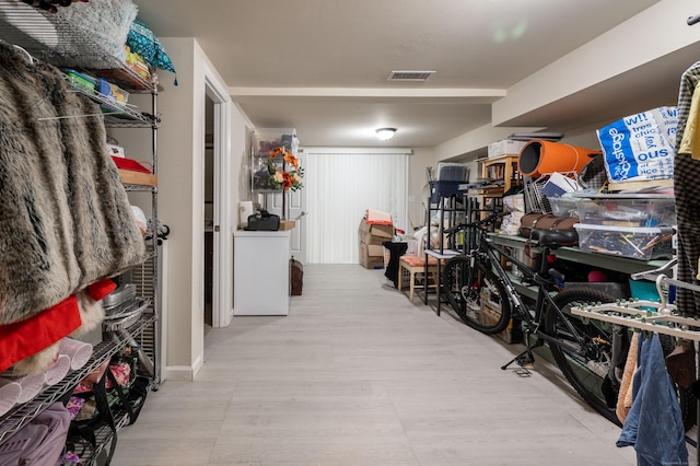 storage area featuring visible vents