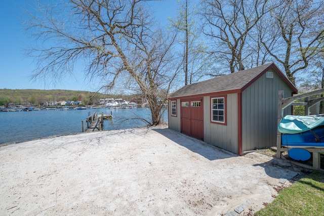 70 N Lake Shore Dr, Brookfield, CT 06804 - view of shed featuring a water view