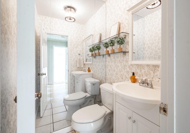 70 N Lake Shore Dr, Brookfield, CT 06804 - bathroom featuring toilet, tile patterned flooring, and vanity