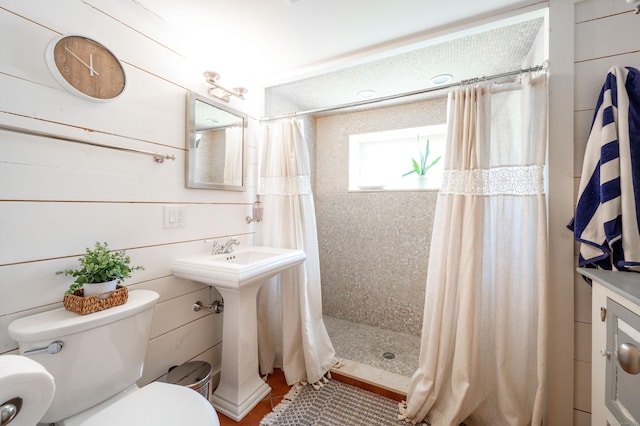 70 N Lake Shore Dr, Brookfield, CT 06804 - bathroom with toilet and a tile shower