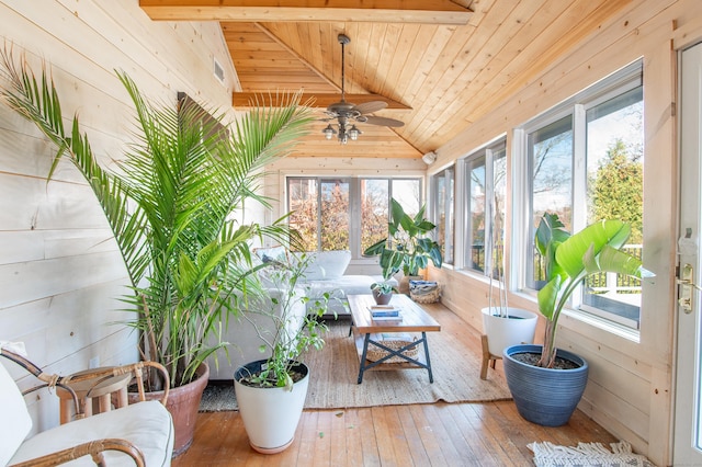 70 N Lake Shore Dr, Brookfield, CT 06804 - sunroom / solarium featuring wood-type flooring, wood walls, plenty of natural light, and wood ceiling
