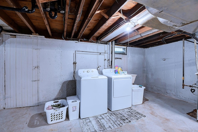 laundry area with washer and dryer
