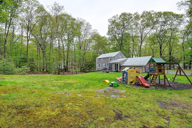267 Foote Rd, Glastonbury, CT 06073 - view of grassy yard with a playground