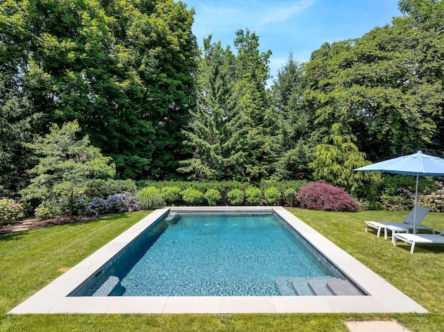 35 Club Rd, Greenwich, CT 06878 - pool with a lawn and a view of trees