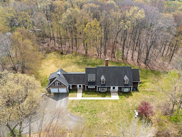 74 High St, Portland, CT 06480 - drone / aerial view with a wooded view