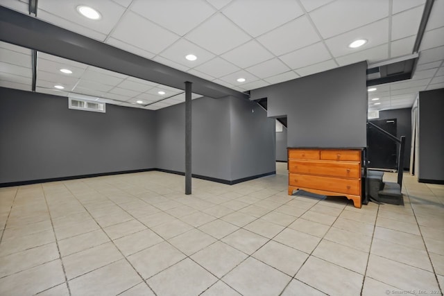 2851 Old Town Rd, Bridgeport, CT 06606 - common area featuring a paneled ceiling and recessed lighting