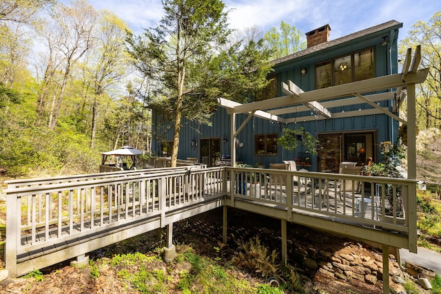 view of wooden terrace