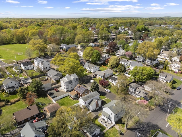 131 Vesper St, Fairfield, CT 06825 - aerial view featuring a residential view and a forest view
