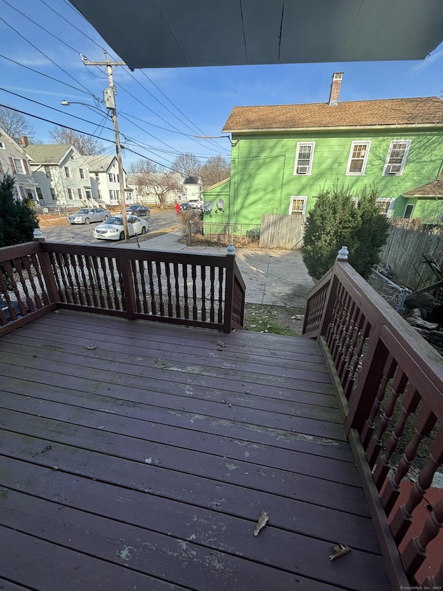 deck with fence