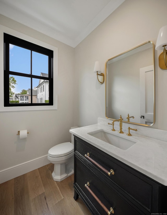 317 Park St, New Canaan, CT 06840 - bathroom with vanity and wood finished floors