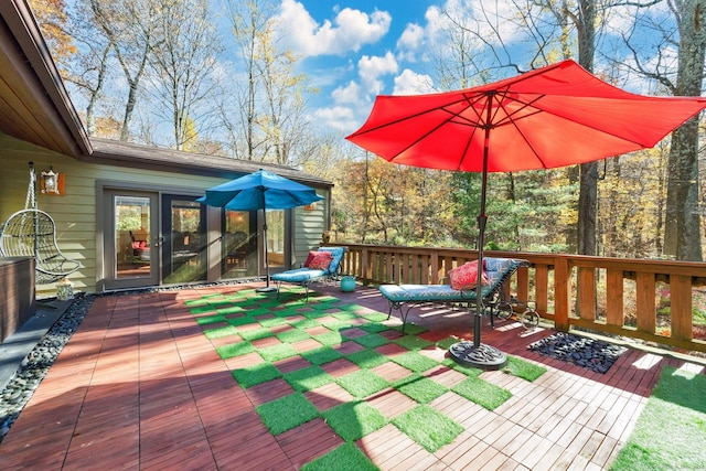 view of wooden deck